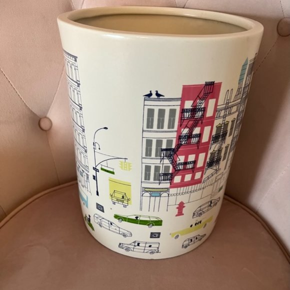 kate spade about town bathroom set waste basket toothbrush holders *PLEASE READ* - Picture 14 of 15